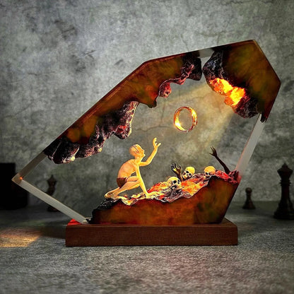 🌌 Ring of Light by Epoxish — Handcrafted Collectible Resin Diorama Nightlight