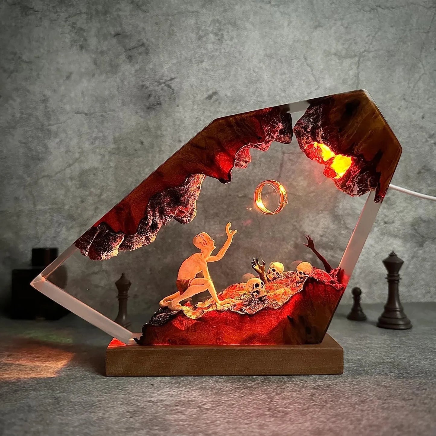 🌌 Ring of Light by Epoxish — Handcrafted Collectible Resin Diorama Nightlight