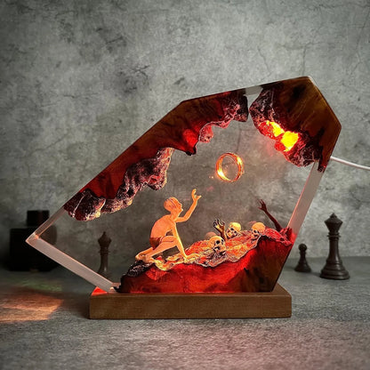 🌌 Ring of Light by Epoxish — Handcrafted Collectible Resin Diorama Nightlight